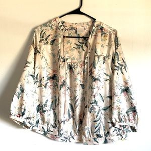 LC Lauren Conrad Floral Bomber